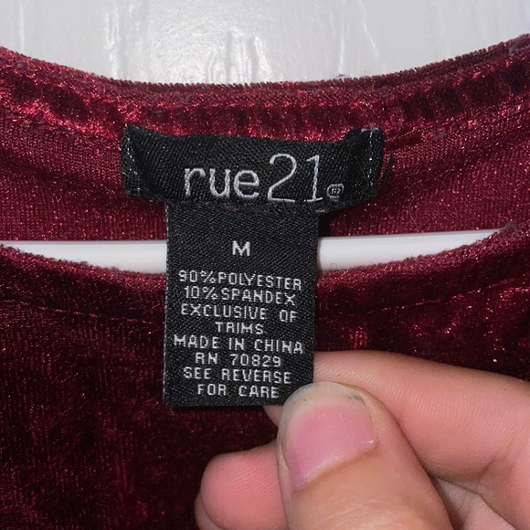 Rue21 Velvet top - Picture 3 of 5